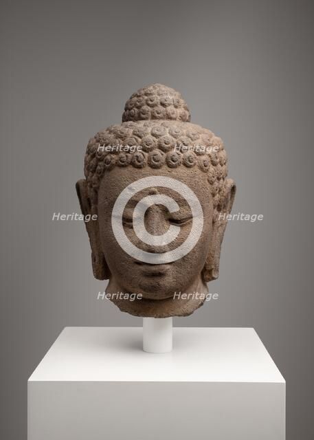 Head of Buddha, 9th century. Creator: Unknown.