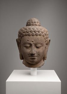 Head of Buddha, 9th century. Creator: Unknown