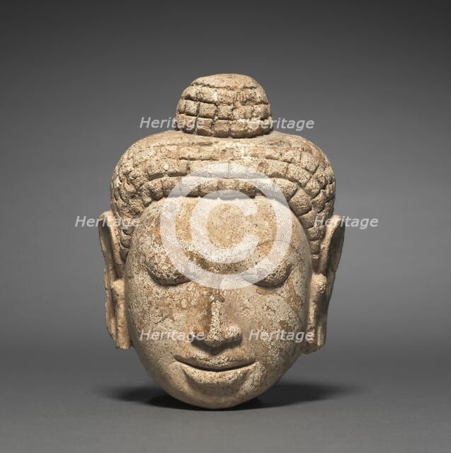 Head of Buddha, c. 7th Century. Creator: Unknown.