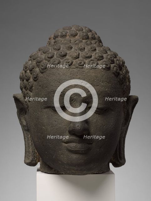 Head of Buddha, early 800s. Creator: Unknown.
