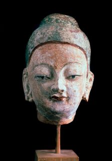 Head of Buddha (From the Ruins of old Idikutshari near Turfan), 8th-9th century
