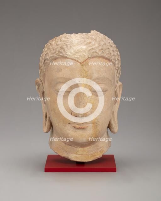 Head of Buddha, Kushan period, 3rd-5th century. Creator: Unknown.
