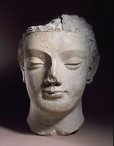 Head of Buddha Shakyamuni, 4th century. Creator: Unknown