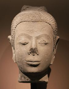 Head of Buddha Shakyamuni, 14th century. Creator: Unknown