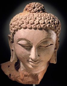 Head of Buddha Shakyamuni, between 375 and 400. Creator: Unknown