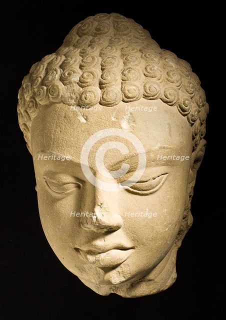 Head of Buddha Shakyamuni, c.475. Creator: Unknown.