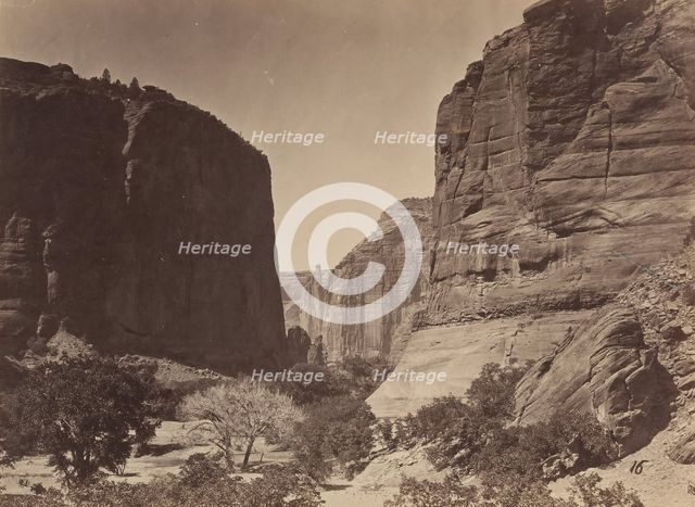 Head of Cañyon de Chelle, Looking Down, 1873. Creator: Tim O'Sullivan.