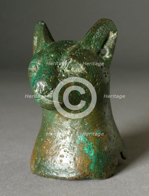 Head of Cat, Probably Ptolemaic Period (323-30 BCE). Creator: Unknown.