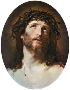 Head of Christ Crowned with Thorns 1622-1623, (1912).Artist: Guido Reni