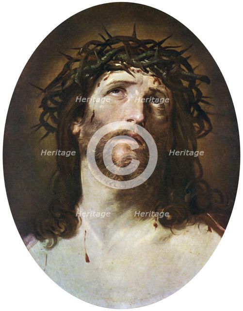 'Head of Christ Crowned with Thorns', 1622-1623, (1912).Artist: Guido Reni