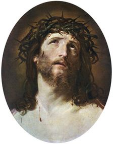 Head of Christ Crowned with Thorns 1622-1623, (1912).Artist: Guido Reni