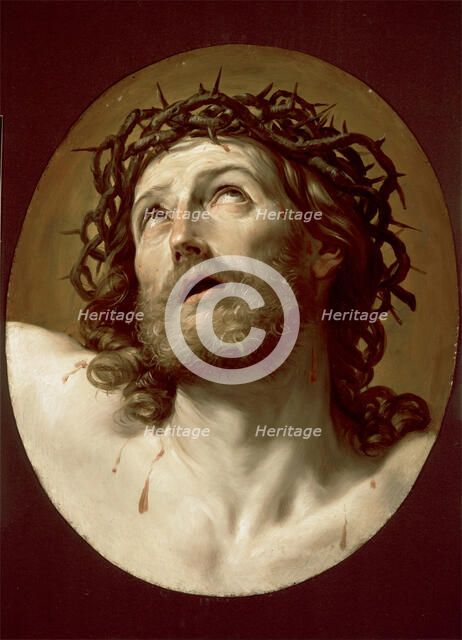Head of Christ Crowned with Thorns, early 1630s. Creator: Guido Reni.