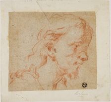Head of Christ, in Three-Quarter Profile, to Right, n.d. Creator: Antonio Guardi