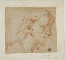 Head of Christ, in Three-Quarter Profile, to Right, n.d. Creator: Antonio Guardi
