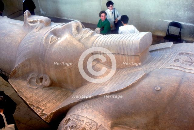 Head of colossal statue of Rameses II, Memphis, Egypt, c13th century BC. Artist: Unknown