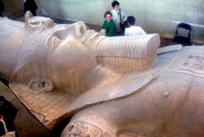 Head of colossal statue of Rameses II, Memphis, Egypt, c13th century BC