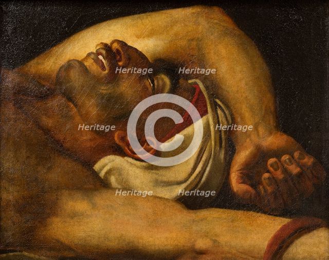 Head of Dead Arab, c. 1810. Creator: Girodet de Roucy Trioson, Anne Louis (1767-1824).