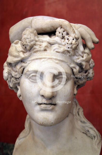Head of Dionysus, God of Wine and patron of wine making. Artist: Unknown