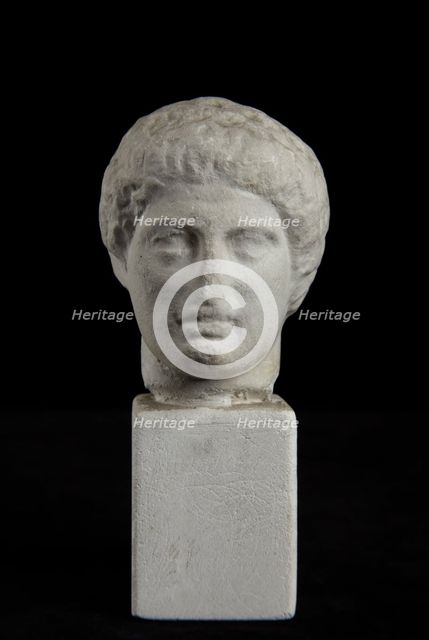 Head of Dioskouros(?) from Nemesis statue base by Agorakritos. From Rhamnous, c 420 BC. Artists: Unknown, Agoracritus.