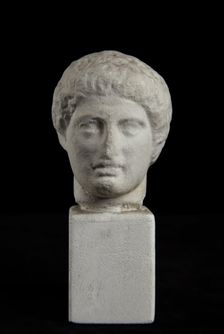 Head of Dioskouros(?) from Nemesis statue base by Agorakritos. From Rhamnous, c 420 BC. Artists: Unknown, Agoracritus