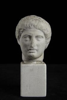 Head of Dioskouros(?) from Nemesis statue base by Agorakritos. From Rhamnous, c 420 BC. Artists: Unknown, Agoracritus