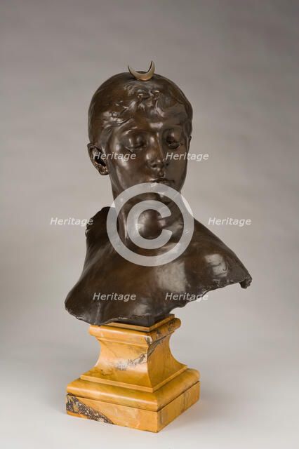 Head of Diana, 1882-1890/cast c. 1891-1926. Creator: Jean Alexandre Joseph Falguiere.