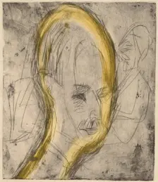Head of Dr. Bauer, 1921. Creator: Ernst Kirchner