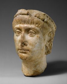 Head of Emperor Constans (r. 337-50), Byzantine, ca. 337-40. Creator: Unknown