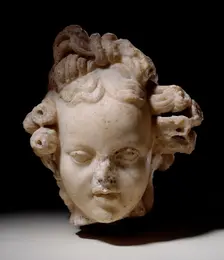 Head of Eros, 2nd century copy after a late Hellenistic Greek original. Creator: Unknown
