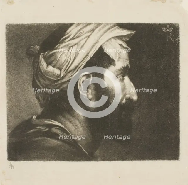 Head of Executioner, from John Evelyn's Sculptura, 1755. Creator: Richard Houston.