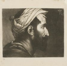 Head of Executioner, from John Evelyn's Sculptura, 1755. Creator: Richard Houston