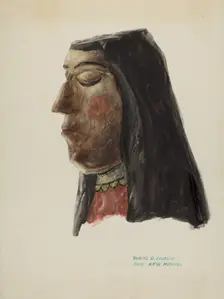 Head of Guadalupe, c. 1938. Creator: Majel G. Claflin