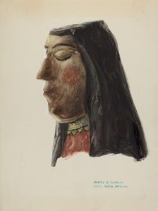 Head of Guadalupe, c. 1938. Creator: Majel G. Claflin