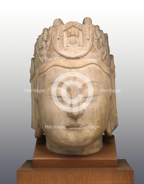 Head of Guanyin, late Northern Qi/Sui dynasty, late 6th century. Creator: Unknown.