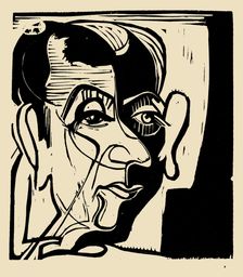 Head of Hans Arp, 1929. Creator: Kirchner, Ernst Ludwig (1880-1938)