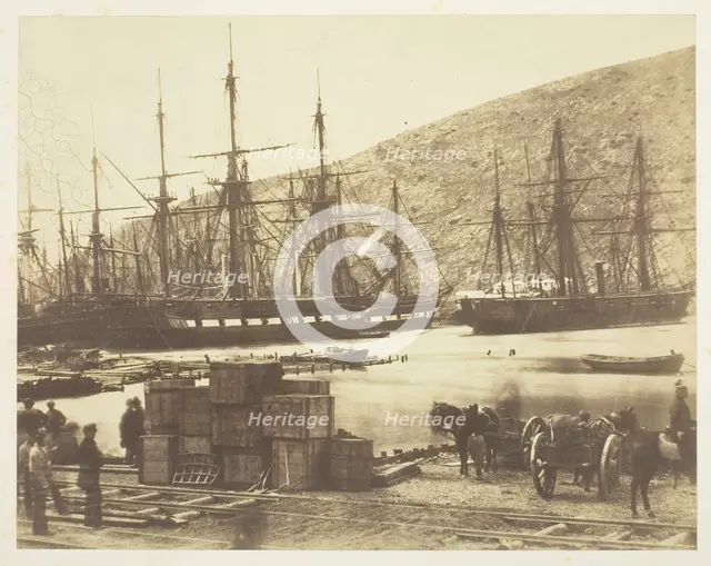 Head of Harbour, Balaklava, 1855. Creator: Roger Fenton.