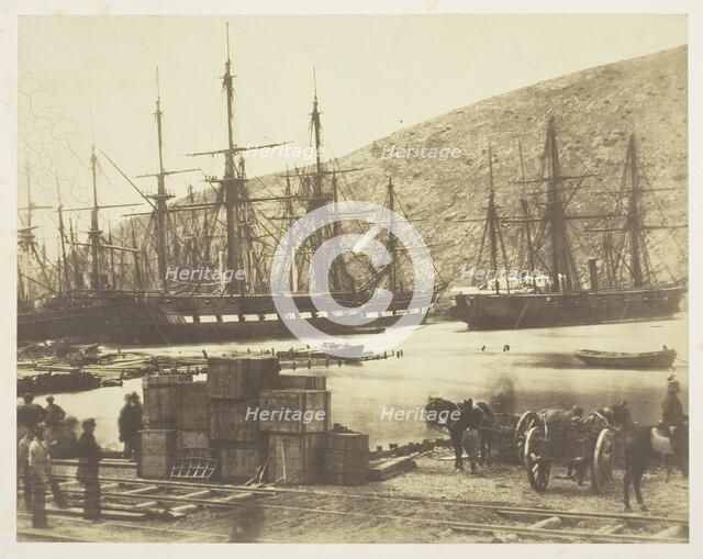 Head of Harbour, Balaklava, 1855. Creator: Roger Fenton.