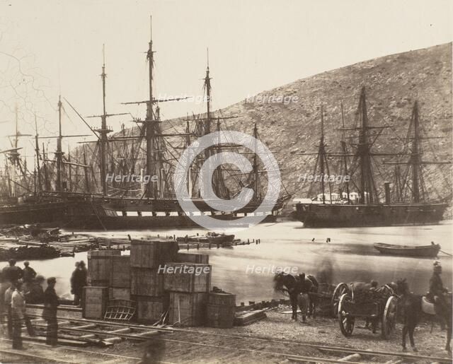Head Of Harbour, Balaklava, Printed 1856. Creator: Roger Fenton.