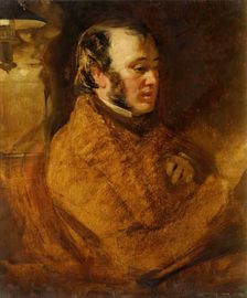 Head of John Phillip, RA, 1847. Creator: Charles Gow