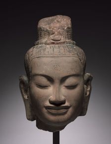 Head of Lokeshvara, late 1100s-early 1200s. Creator: Unknown