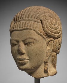 Head of Male Deity, possibly Aiyanar , first half of the 600s. Creator: Unknown