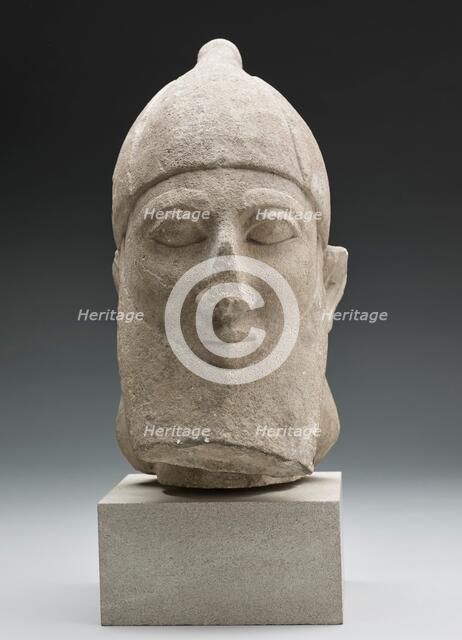 Head of Male Votary, about 600 BC. Creator: Unknown.
