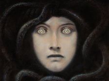 Head of Medusa, c1892. Creator: Stuck, Franz, Ritter von (1863-1928)