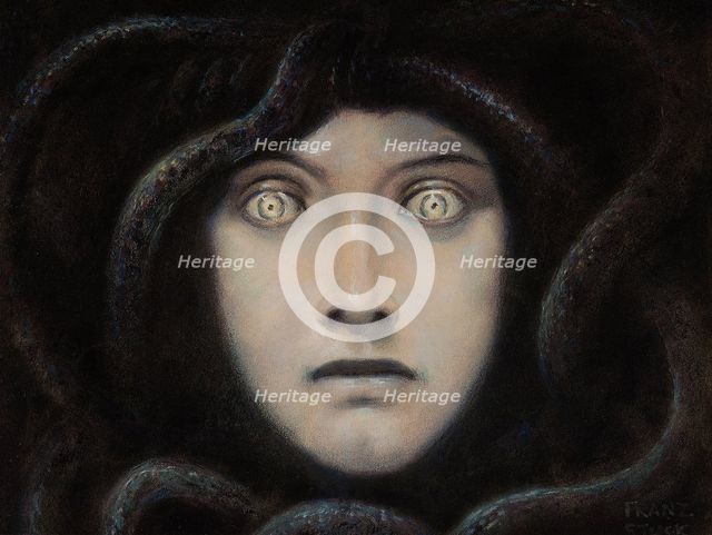Head of Medusa, c1892. Creator: Stuck, Franz, Ritter von (1863-1928).