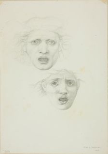 Head of Medusa, two studies for Rondanini Medusa, c. 1873-77. Creator: Sir Edward Coley Burne-Jones