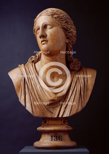 Head of Niobe from Niobe Group, (Roman version of Greek original), (c2nd century ), c19th century.. Creator: Unknown.