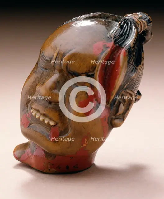 Head of Nitta Yoshisada, 19th century. Creator: Unknown.