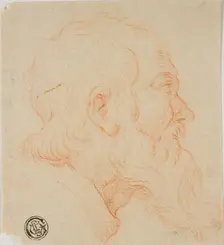 Head of Old Man in Profile to Right, n.d. Creator: Unknown