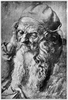 Head of Old Man late 15th-early 16th century, (1912).Artist: Albrecht Dürer