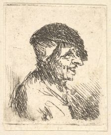 Head of Peasant, 17th century. Creator: Adriaen van Ostade